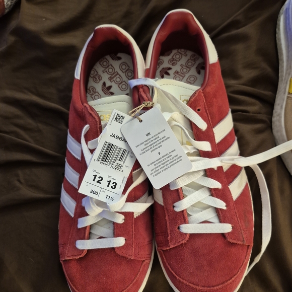 Adidas Red and White Sneakers - Picture 1 of 3